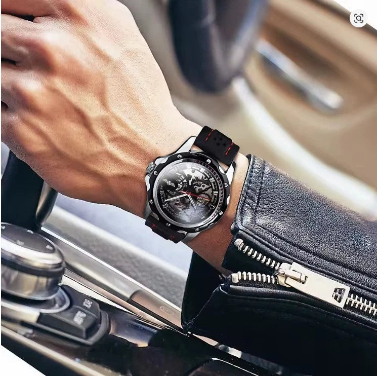 Winner Automatic Skeleton Watch For Men Luminous Hand Classsic Mechanical Watch