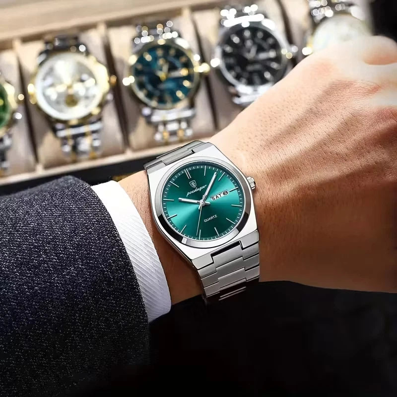 Waterproof Men Watch Stainless Steel Quartz Luminous Classic Business Wristwatch