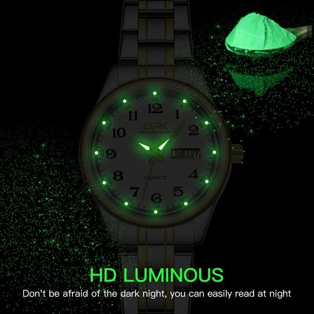 Wristwatches OPK Women’s Quartz Watch Waterproof Stainless Steel Strap Ladies