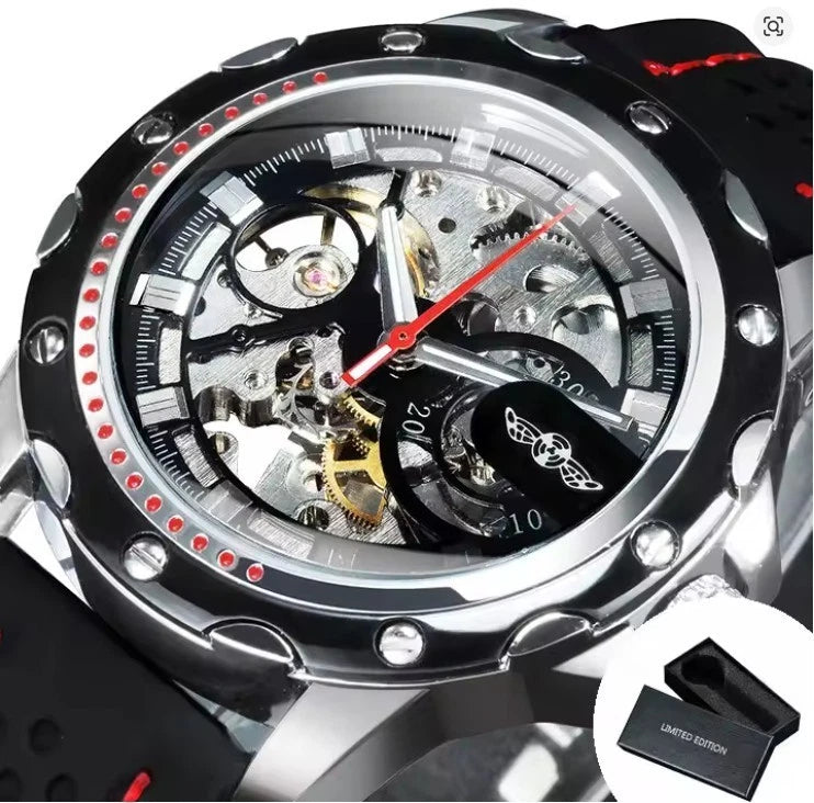 Winner Automatic Skeleton Watch For Men Luminous Hand Classsic Mechanical Watch