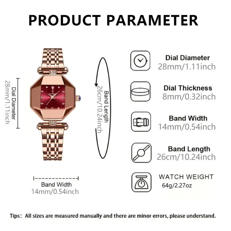 Women's Luxury Quartz Watch - Waterproof, Stainless Steel