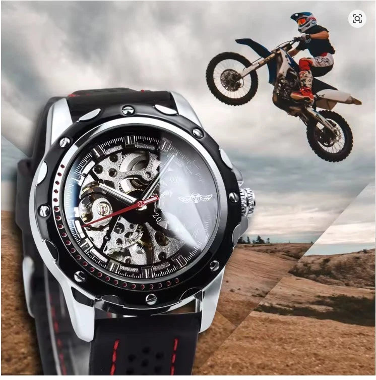 Winner Automatic Skeleton Watch For Men Luminous Hand Classsic Mechanical Watch