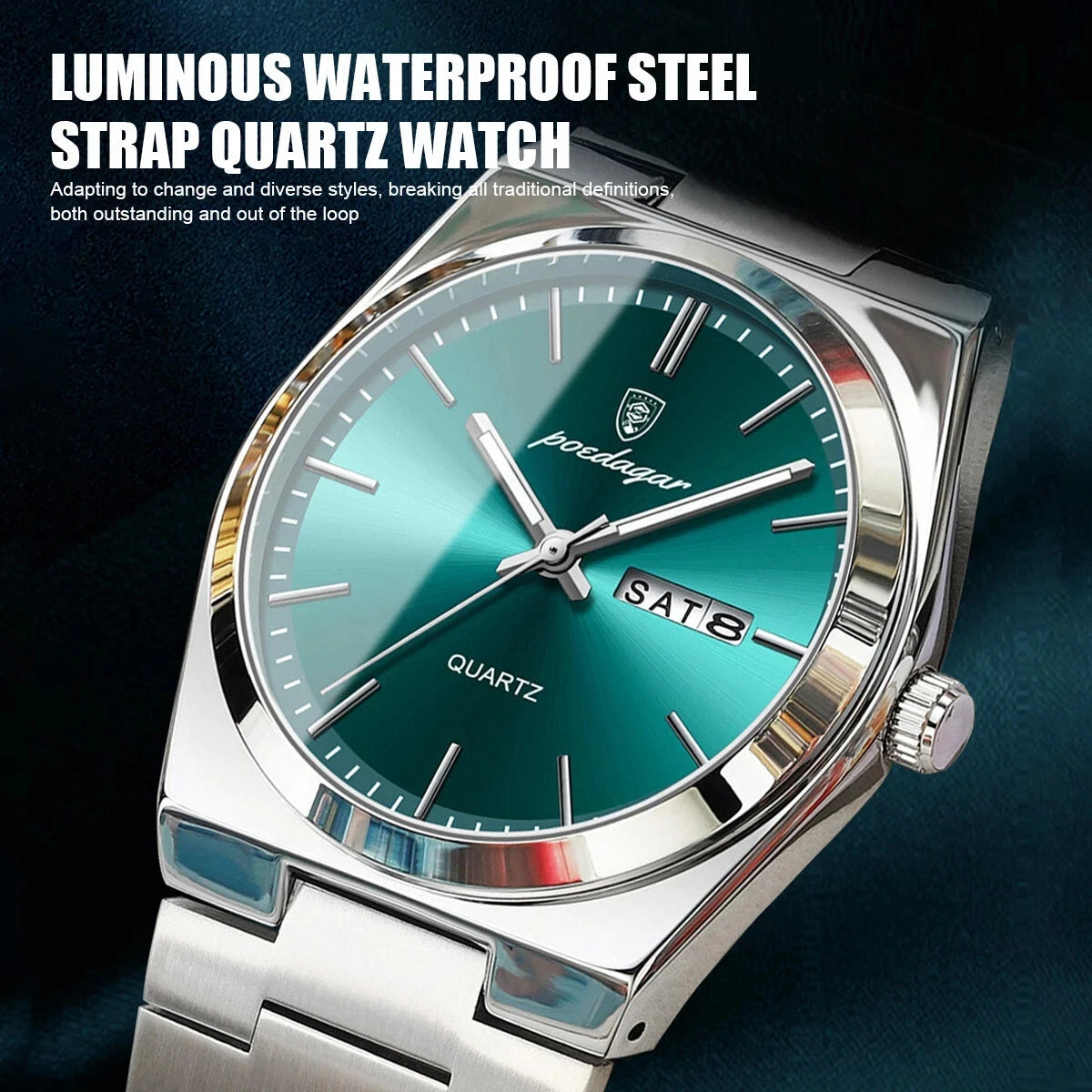 Waterproof Men Watch Stainless Steel Quartz Luminous Classic Business Wristwatch