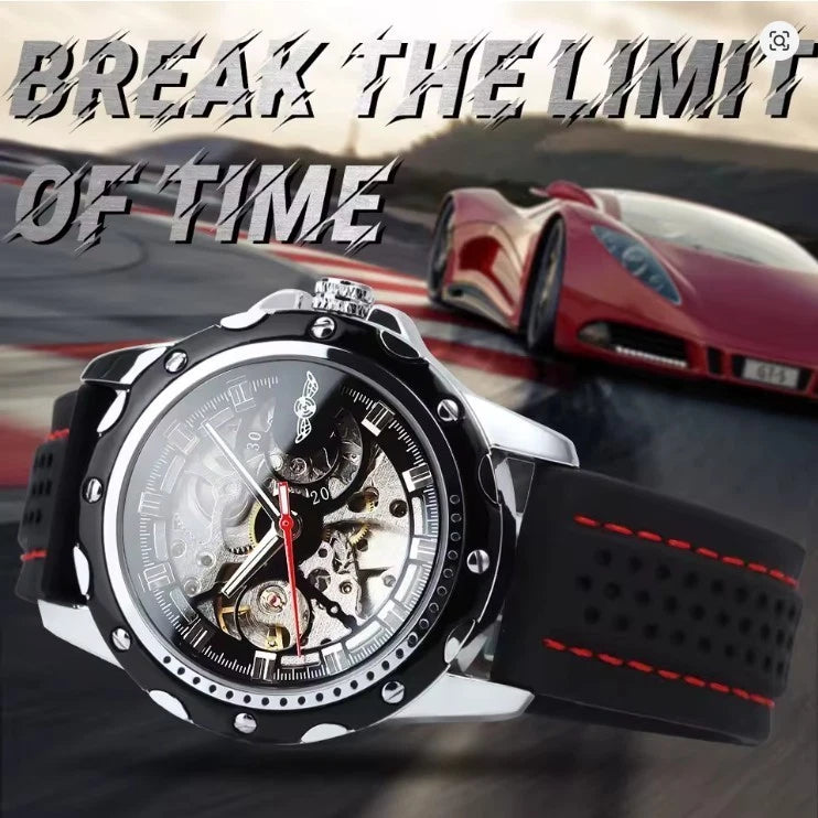 Winner Automatic Skeleton Watch For Men Luminous Hand Classsic Mechanical Watch