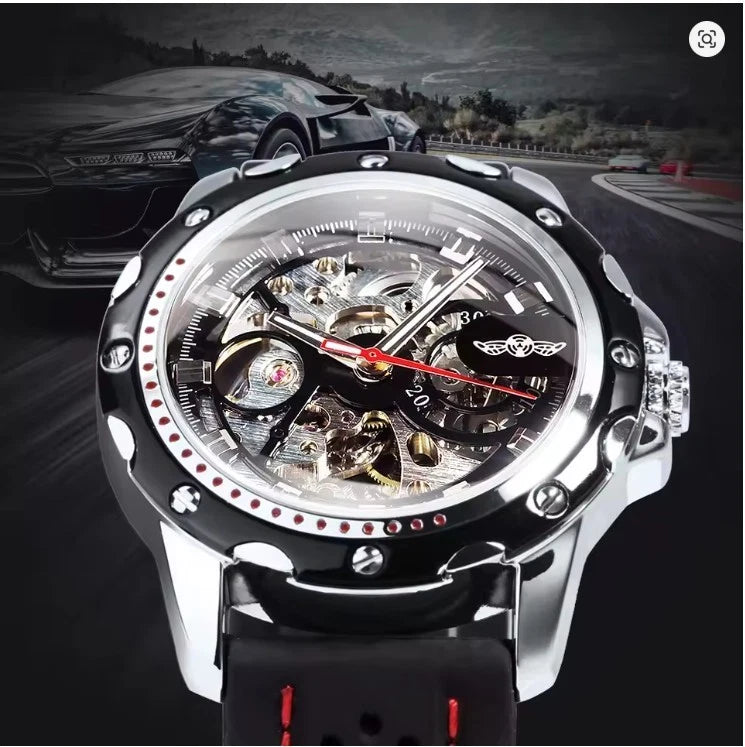Winner Automatic Skeleton Watch For Men Luminous Hand Classsic Mechanical Watch