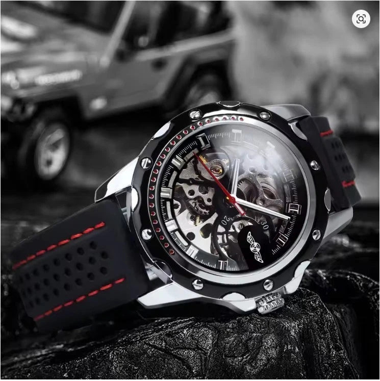 Winner Automatic Skeleton Watch For Men Luminous Hand Classsic Mechanical Watch