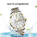 Luxury Watch For Man Waterproof & Luminous(Date,Week) Indicator White and Golden